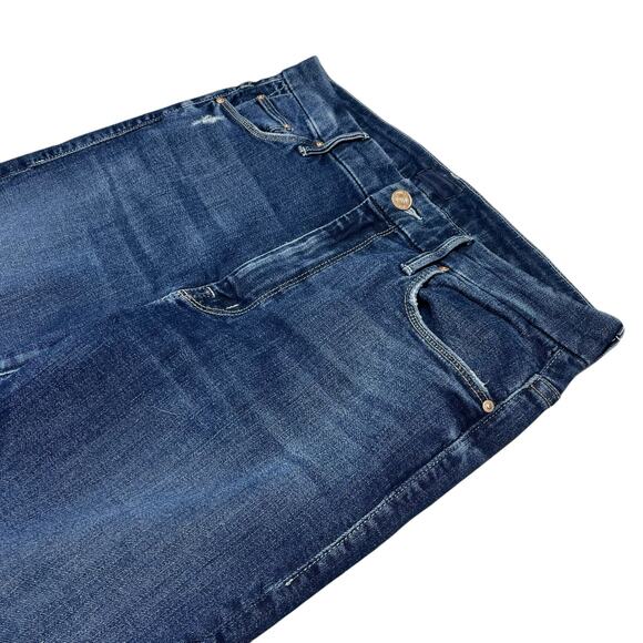 MOTHER High Waisted Looker Ankle Fray Jean in Close To The Edge Size 28 - Picture 3 of 9